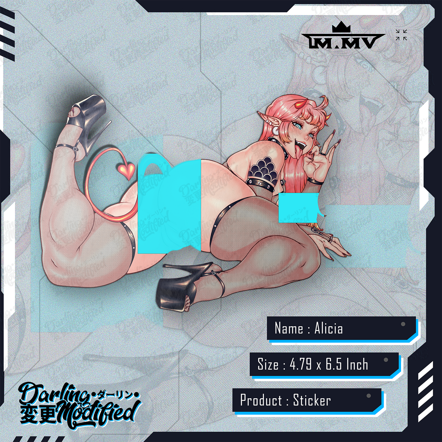 Alicia Laying - Stickers