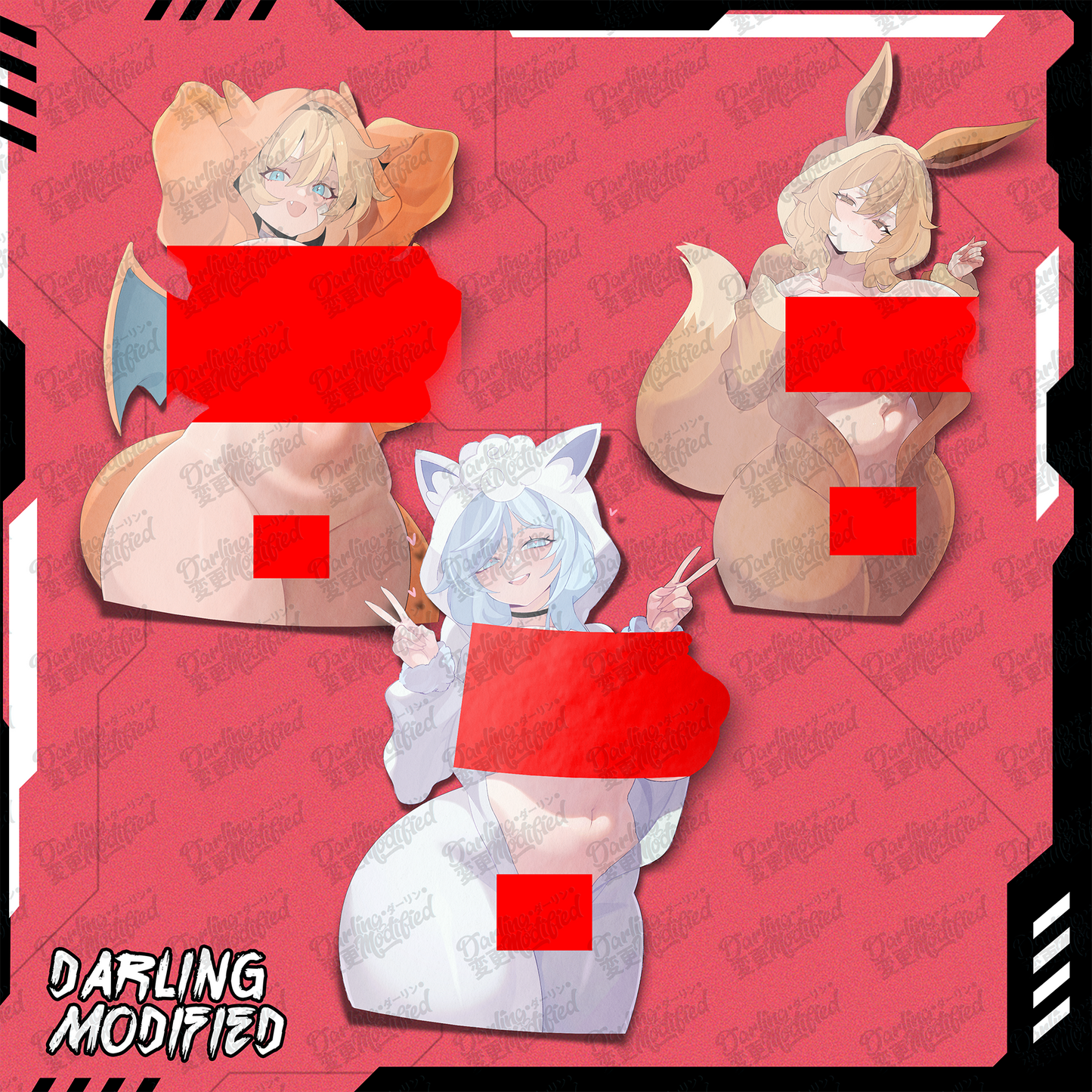 Spicy Poke Onesie Babes (Y) - Stickers