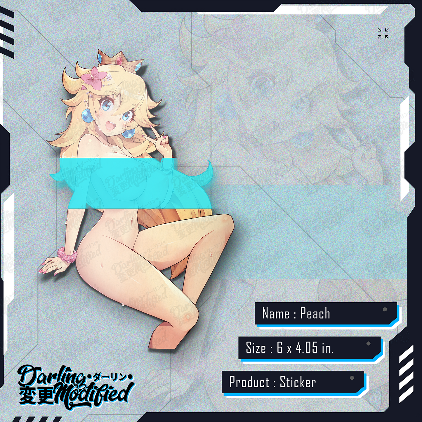 Beach Time Peach - Sticker