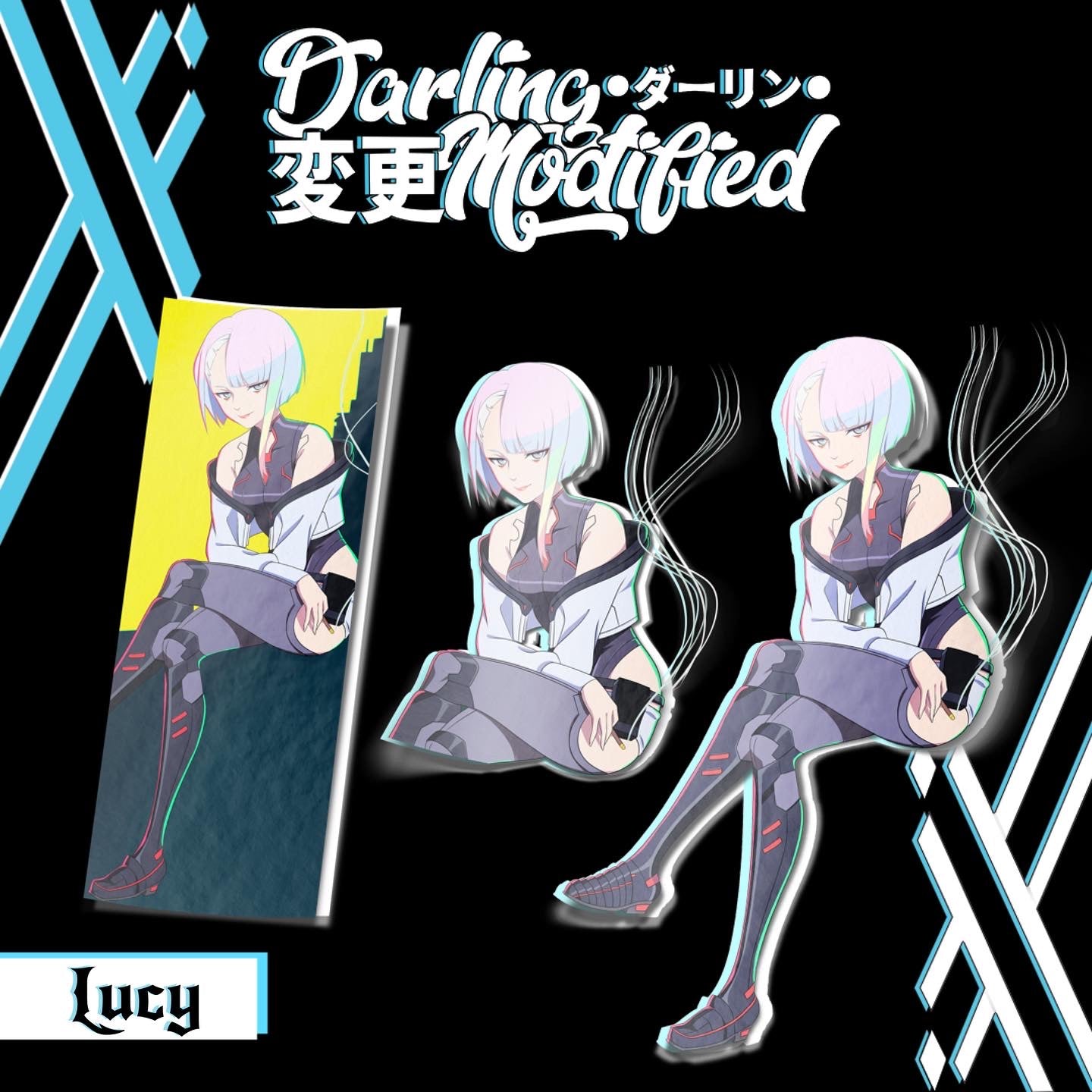 Lucy Cyberpunk Edgerunners V3 Weatherproof Anime Sticker 6 Car Decal