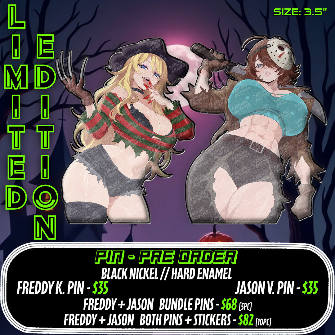 Freddy VS Jason Waifus (H) - Pins - Limited Edition (Pre-Order)