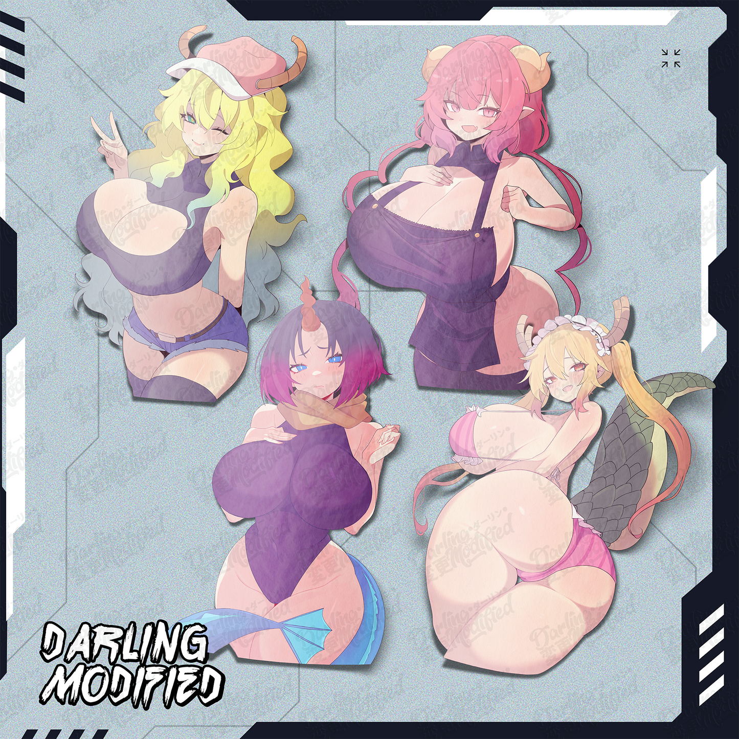 Dragon Maid Waifus - Stickers