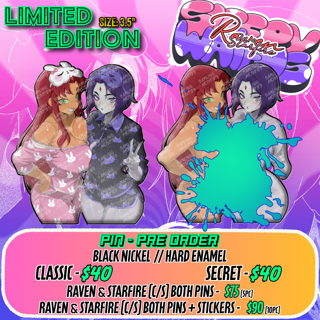 Alluring Slumber Queens R/S (Y) - Pins - Limited Edition (Pre-Order)