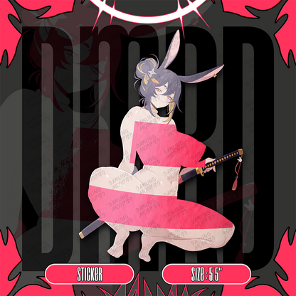 Bunny Bushi Kayako OC (Y) - Stickers (Pre-Order)
