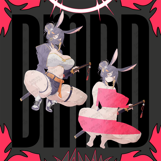Bunny Bushi Kayako OC (Y) - Stickers (Pre-Order)