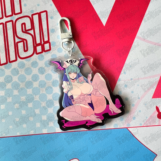 Sexy Nurse Morrigan - Acrylic Keychain