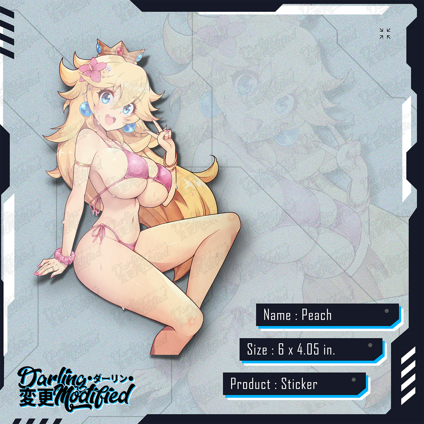 Beach Time Peach - Sticker