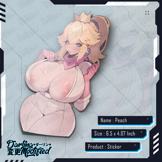 Racer Peach - Sticker