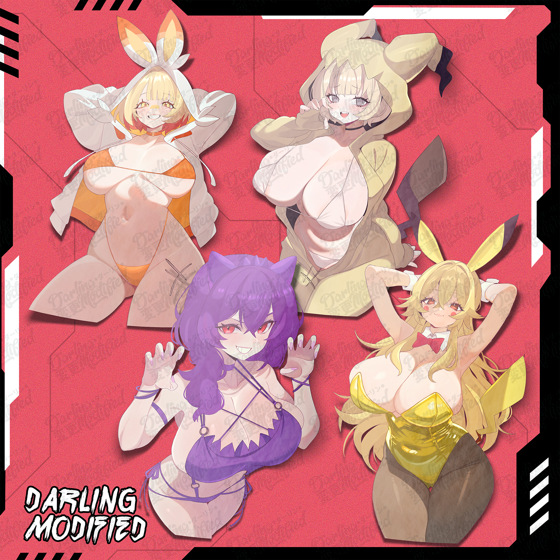Poke Waifus Bundle (DM) - Stickers