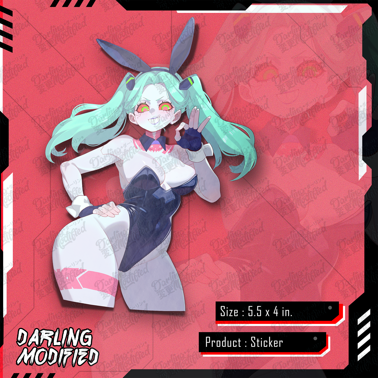 Cyber-Bunny Babes (Y) - Stickers