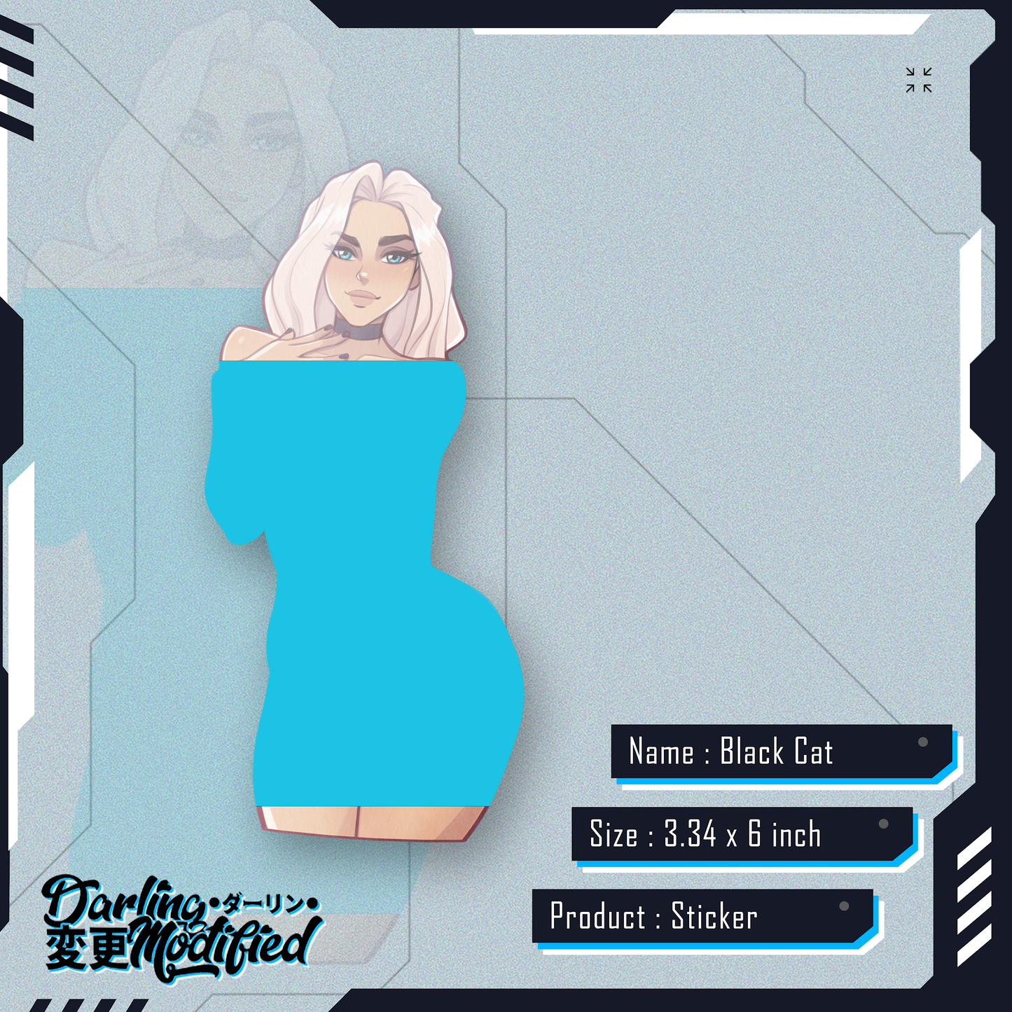 Black Cat - Sticker