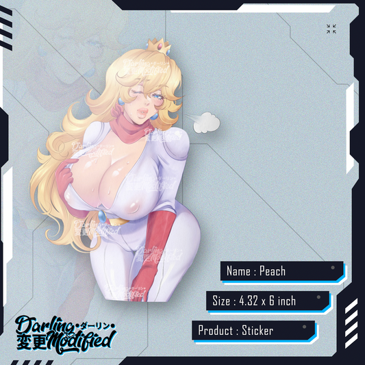 Waifu Racer Peach (M) - Sticker